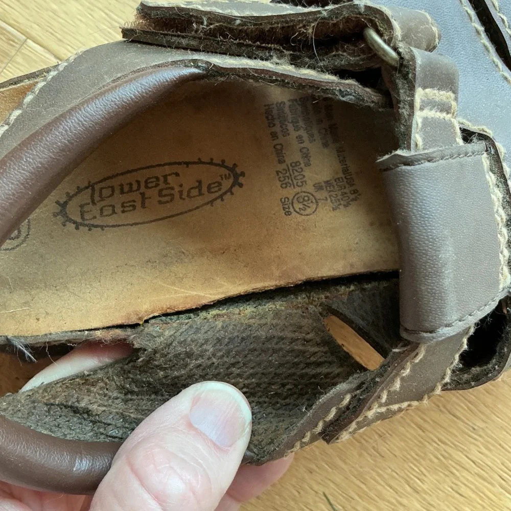 Lower East Side Fisherman Sandals Womens 8.5 Brown Platform 90s Grunge Y2K Retro